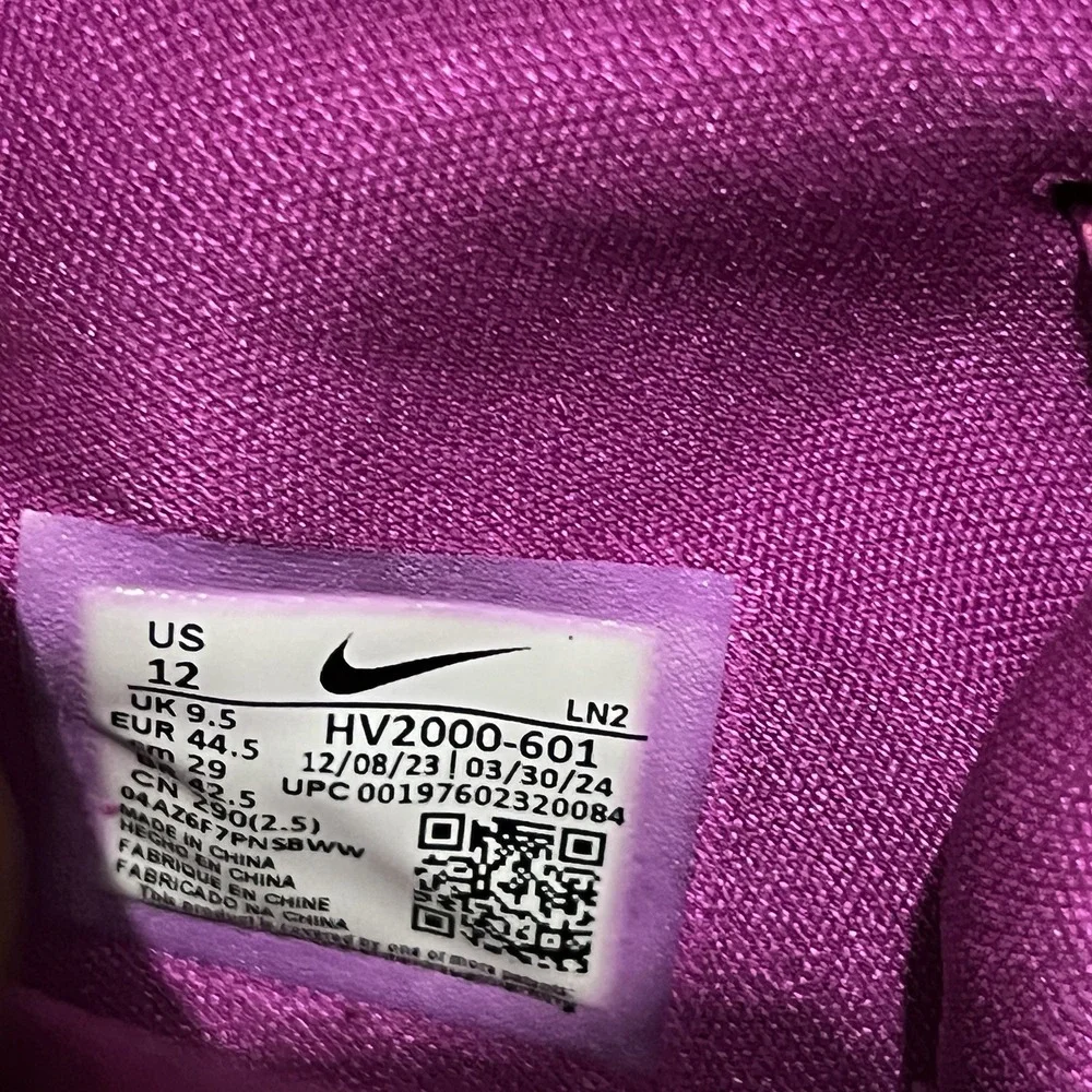 Nike G.T. Hustle 3 Hyper Pink Grape Womens Sz 12 , Mens 10.5  Basketball Shoes